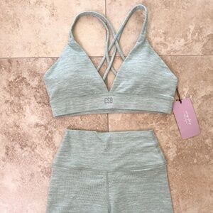 NWT Crop Shop Boutique CSB Stella Crop & Shorts In Jade Marl XS
